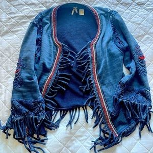 Beautiful beaded fringe overthrow